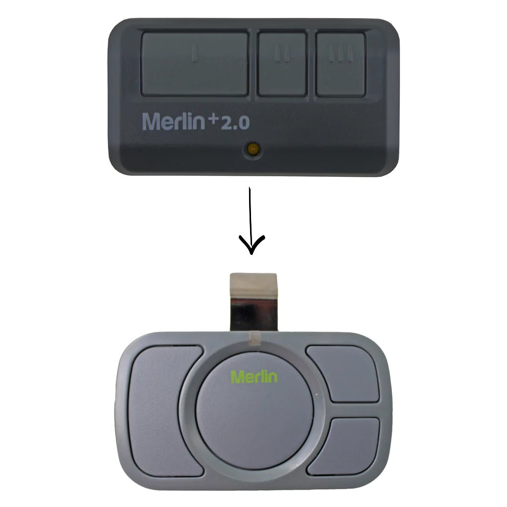 Genuine Merlin 2.0, 3 button remote handset 433.92MHz