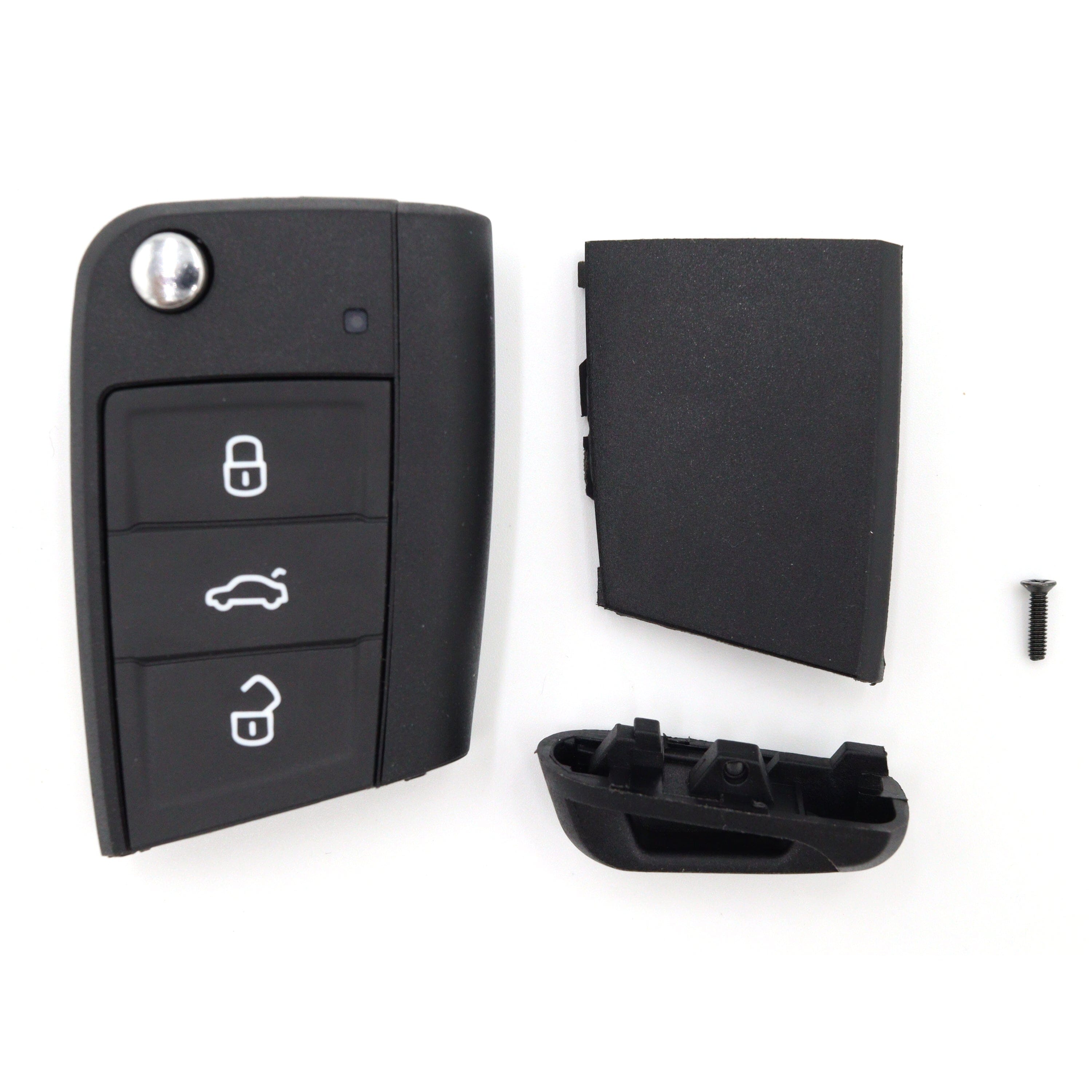 VW compatible 3 button HU162T remote flip Key housing, Suits Golf 7