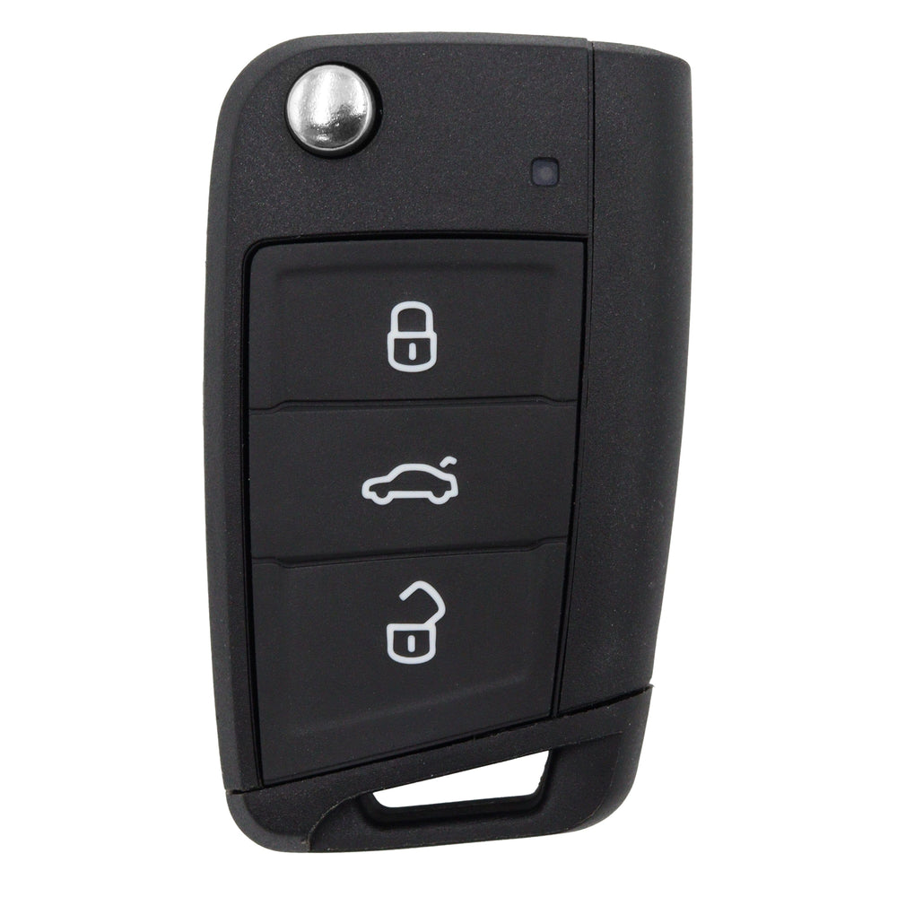 VW compatible 3 button HU162T remote flip Key housing, Suits Golf 7
