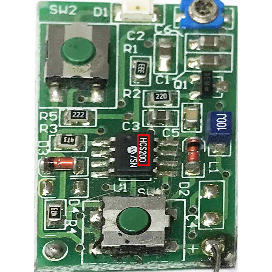 Immobiliser 2 button remote to Suit VAE 318-1600, 1800, 2600, 2700 and VAE 317-650 Rolling Code