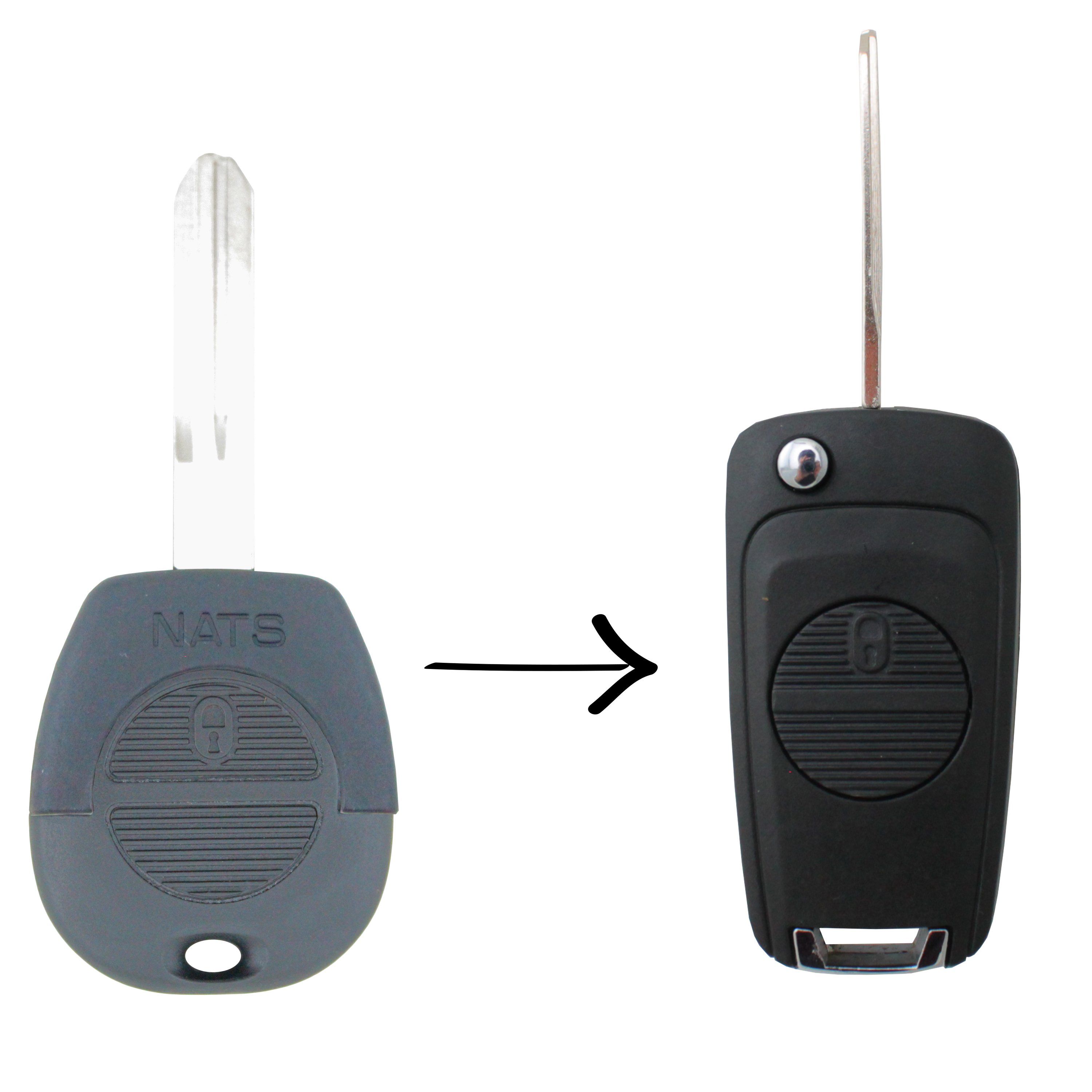 Nissan compatible 2 button NSN14 remote flip Key housing (flip Key upgrade for KG NIS02)