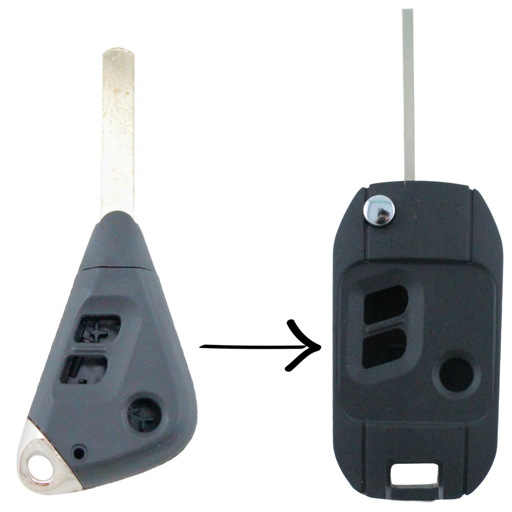Subaru compatible 3 button DAT17 remote flip Key housing (flip Key Upgrade for KG SUB04)